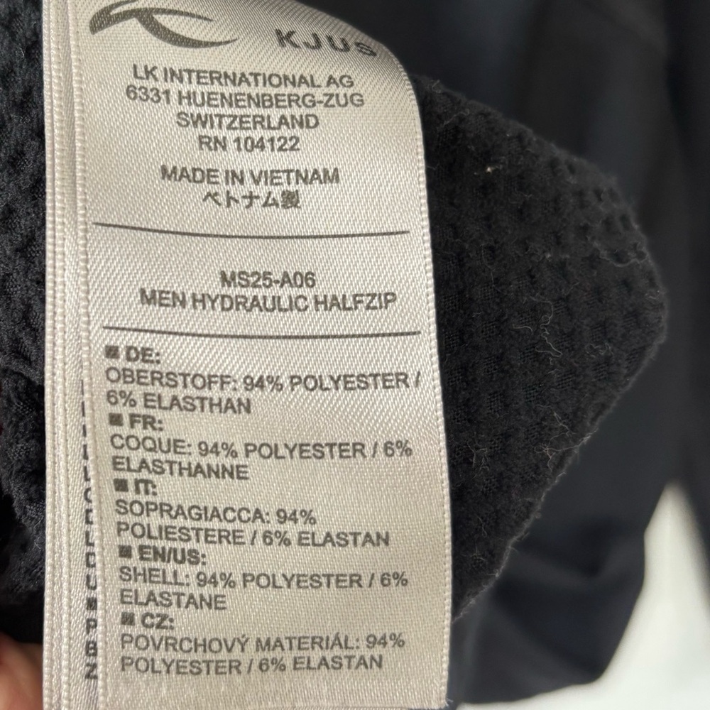 Kjus Hydraulic Half Zip Solid Black Pullover - image 3